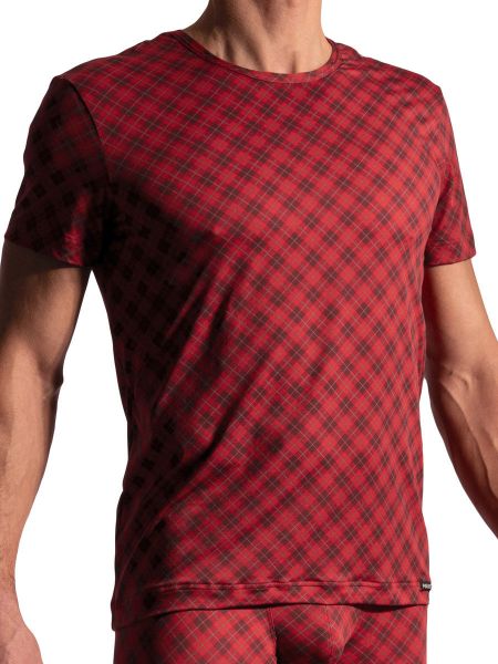 MANSTORE M2224: Casual T-Shirt, check red