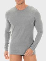 Zero Defects Long Sleeve: Egyptian Cotton Langarm-Shirt, grau