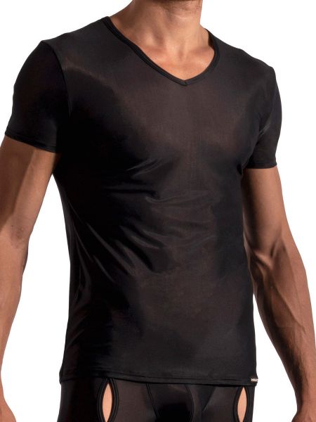 MANSTORE M2178: V-Neck-Shirt, schwarz