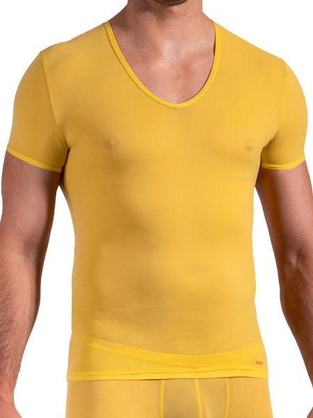 Olaf Benz RED0965: Phantom V-Neck-Shirt, mustard
