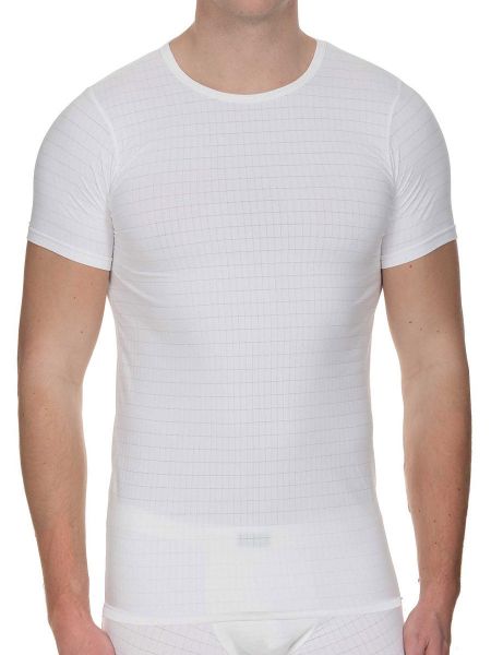 Bruno Banani Check Line 2.0: T-Shirt, weiß