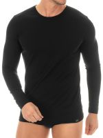 Zero Defects Long Sleeve: Egyptian Cotton Langarm-Shirt, schwarz