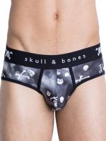 Skull & Bones Tossed Skull: Jockbrief, schwarz