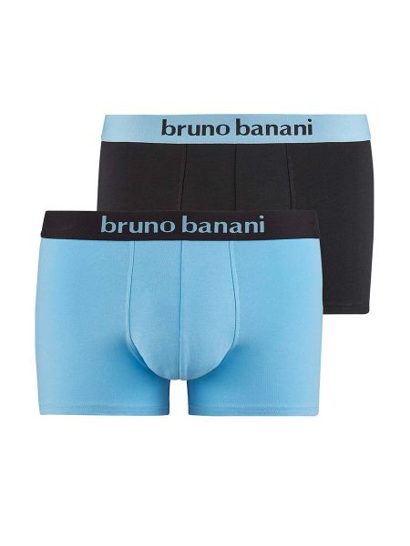Bruno Banani Flowing: Short 2er Pack, himmelblau/schwarz