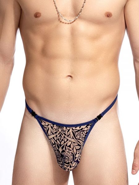 L&#039;Homme Colby: Stripstring, haut/navy