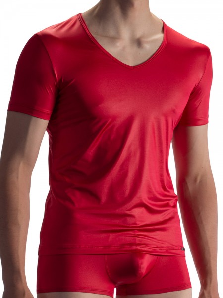 Olaf Benz RED1804: V-Neck-Shirt, rot