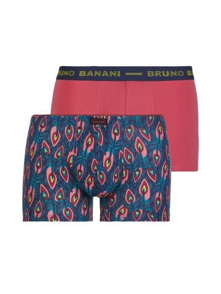 Bruno Banani Peacock: Short 2er Pack, marine print//rot