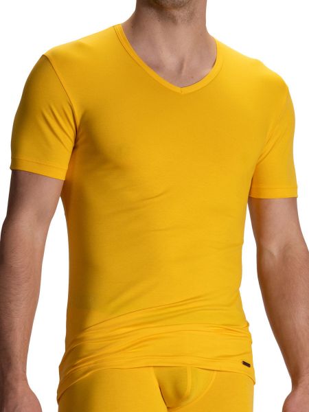 Olaf Benz RED1601: V-Neck-Shirt, gelb