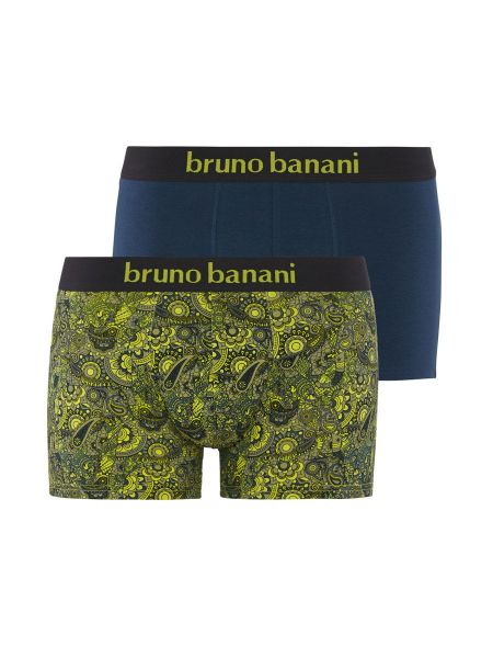 Bruno Banani Indo Elephant: Boxershort 2er Pack, lime/nachtblau print//nachtblau
