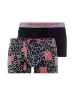 Bruno Banani Sequence: Short 2er Pack, grau/schwarz/rot