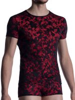 MANSTORE M2006: Casual T-Shirt, schwarz/rot