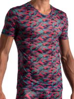MANSTORE M2177: V-Neck-Shirt, hippie pink