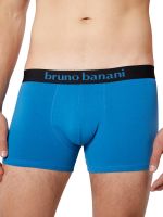 Bruno Banani Flowing: Short 2er Pack, mosaikblau//schwarz
