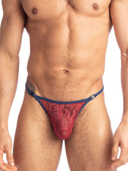 L&#039;Homme Red Dahlia: Stripstring, rot