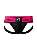 C4M Rugby: Jockstrap, schwarz/neon pink