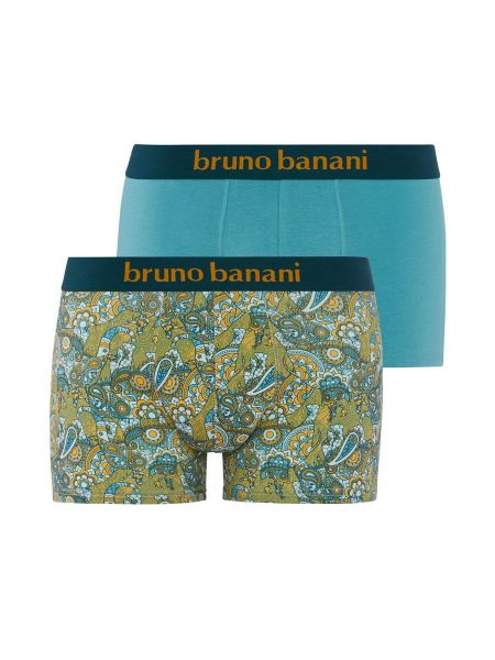 Bruno Banani Indo Elephant: Boxershort 2er Pack, orange/aqua print//aqua