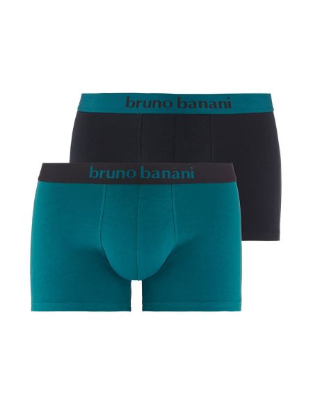 Bruno Banani Flowing: Short 2er Pack, petrolgrün//schwarz