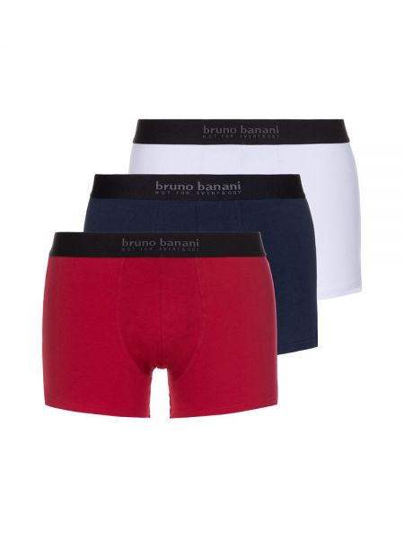 Bruno Banani Energy Cotton: Short 3er Pack, rot/navy/weiß