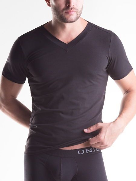 Unico Clasicos: V-Neck-Shirt, schwarz