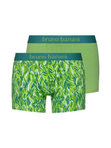Bruno Banani Scratch: Short 2er Pack, grün/ecru-grün print