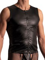 MANSTORE M2220: Zipped Vest, schwarz