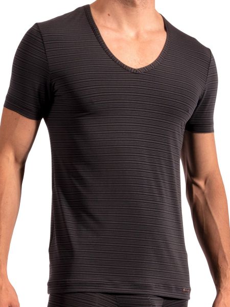 Olaf Benz RED2172: V-Neck-Shirt, schwarz