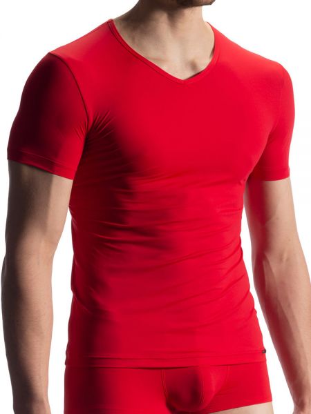 Olaf Benz RED1903: V-Neck-Shirt, rot