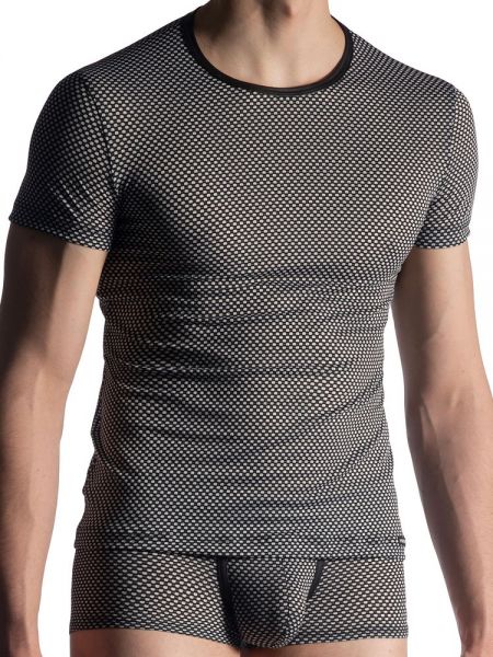 MANSTORE M913: Casual T-Shirt, schwarz/weiß